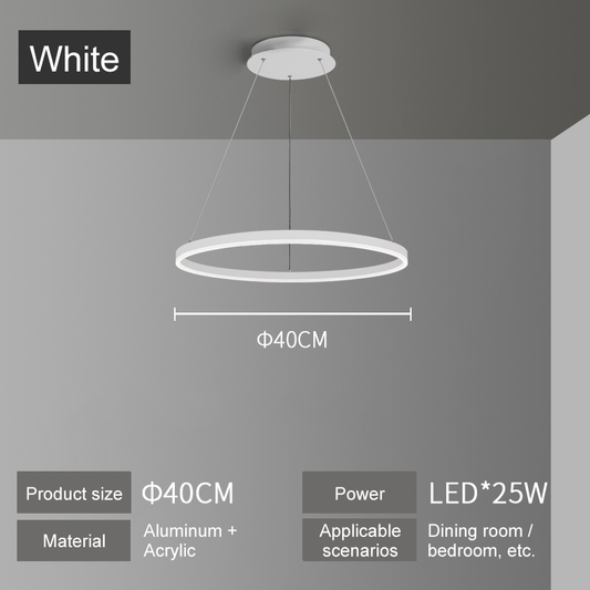 LED Chandelier Dimmable Pendant Light for Kitchen Living Room, Surface Mounted Minimalist Home Lighti