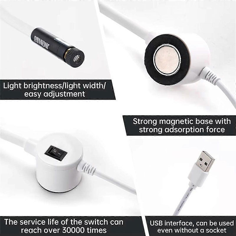 Polyester-Body Alignment Guide Light | Hands-Free Magnetic USB Lamp for Straight/Cross Line Projection
