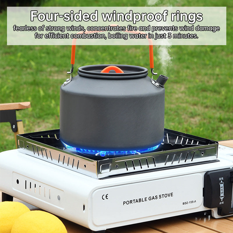Portable Gas Camping Stove, 2.2kW Outdoor Cooker with Full Kit (Pot Stand & Carry Case)