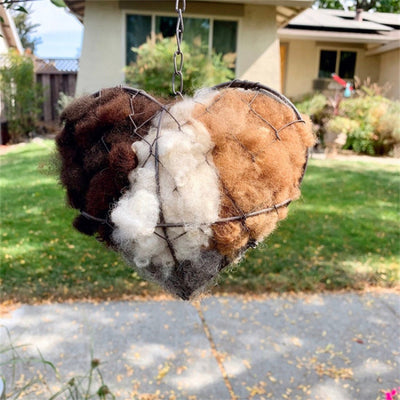 Handmade Heart-Shaped Bird Nest - Outdoor Garden Decor, Weatherproof Birdhouse, Unique Yard Art