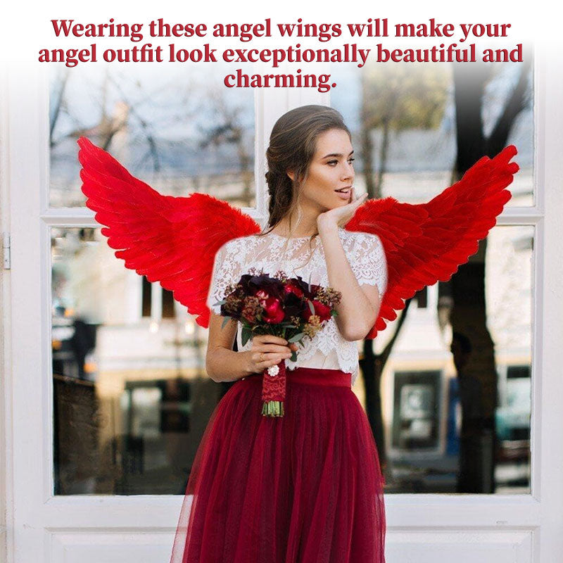 Valentine's Day Bow Arrow Set with Red Feather Wings, Wedding Party Cupid Cosplay Props, Photobooth Props, DIY Party Supplies