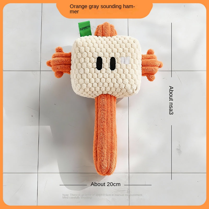 Dog Hammer Toy Self-Entertainment Durable Chew Rope Knot with Sound for Small Dogs, Golden Retriever, Teddy Pet Supplies